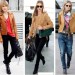 What can you wear with a brown or beige leather jacket?